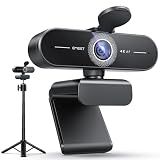 EMEET C60E 4K Webcam with Tripod, Streaming Camera with PDAF Autofocus, Dual Microphones, Auto Light Correction, 73° FOV, Plug & Play USB Webcam for Live Streaming, Gaming & Real-Time Interaction