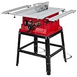 10 inch Table Saw, Portable Benchtop Table Saw, Stand & Push Stick, 5000RPM, Adjustable Blade Height, With Port for Connecting Dust Collector, 90°Cross Cut & 0-45°Bevel Cut
