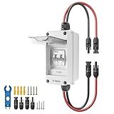 Pjerjzn Solar Panel Disconnect Switch 1000V DC/AC 60A PV Disconnect Switch Outdoor Miniature Circuit Breaker IP65 More Space Quick Installation for Solar PV Array Homes Battery (1000V 60 Amp)