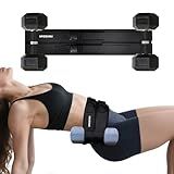 Hip Thrust Belt, Wide Padded Support Belt for Barbell, Dumbbell, Kettlebell Exercise, Black