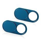 CloudValley Camera Cover Slide Ultra-Thin, Blue Webcam Cover for MacBook air, Laptop, iMac, Desktop, PC, MacBook Pro, iPad, iPhone 8/7/6, Privacy Web Camera Protection [2 Packs]