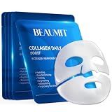 Okela 7 Pack Collagen Hydrogel Overnight Face Mask, Deep Hydrating Moisturizing Mask for Smoother, Firmer Skin, Revitalizing Skin Care Gift for Women
