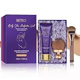 Body Coverage Perfector with Brush - Waterproof Leg & Body Makeup for Skin Imperfections & Uneven Tone, Transfer-Resistant Natural Finish Concealer, Flawless Looking Legs (Natural Radiance)