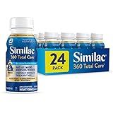 Similac 360 Total Care Infant Formula, Has 5 HMO Prebiotics, Our Closest Prebiotic Blend to Breast Milk, Non-GMO, Baby Formula, Ready to Feed, 8-fl-oz Bottle, Pack of 24