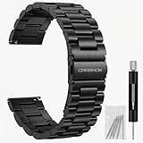 CARBINOX Metal Band Durable 22mm Compatible Smartwatches with Toolkit Included - Stainless Steel, Adjustable, Secure Fit