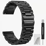 CARBINOX Metal Band Durable 22mm Compatible Smartwatches with Toolkit Included - Stainless Steel, Adjustable, Secure Fit