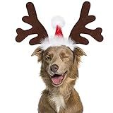 BWOGUE Dog Elk Reindeer Antler Headband Pet Christmas Costume Headwear Accessories for Dogs and Cats
