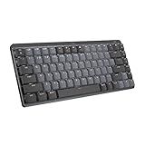 Logitech MX Mechanical Mini Wireless Illuminated Keyboard, Clicky Switches, Backlit, Bluetooth, USB-C, macOS, Windows, Linux, iOS, Android, Metal