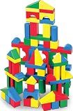 Melissa & Doug Wooden Building Blocks, 100-Piece Set of Sorting & Stacking Toys in 4 Colors and 9 Shapes, Classic Toddler Toys for Girls & Boys Ages 2+ - FSC Certified