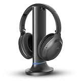 Avantree Opera Plus - Wireless Headphones for TV Watching with Clear Dialogue & Volume Boost for Seniors & Hard of Hearing, Use with Soundbar at Same Time, Charging Transmitter Base, Comfortable Fit