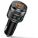 IMDEN Bluetooth 5.4 FM Transmitter for Car, MP3 Music Player Wireless Radio Adapter Kit with QC 3.0 Fast Charger, Hands-Free Calling, Supports USB Drive for 12V/24V Vehicles