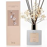 Cocorrína Reed Diffuser Set, Clean Linen 6.7 fl oz Scented Diffuser with Sticks Home Fragrance Reed Diffuser for Bathroom Shelf Decor