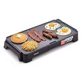 Gourmia Electric Griddle - 22” XL Nonstick Ceramic Cooking Surface, Black