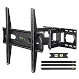 USX MOUNT TV Wall Mount for 32-74 inch Flat Screen/LED/4K up to 110lbs, Full Motion TV Mount Bracket with Swivel & Tilt Articulating Dual Arms, Max VESA 400x400mm, Fits 12/16" Wood Studs