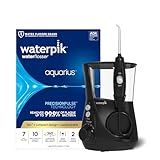 Waterpik Aquarius Water Flosser For Teeth Cleaning, Gums, Braces, Dental Care, Electric Power With 10 Settings, 7 Tips For Multiple Users And Needs, ADA Accepted, Black WP-662, Packaging May Vary