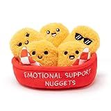 Emotional Support Chicken Nuggets by Relatable, Cuddly Plush Collectibles and Squishy Toys, Cozy Fall Gifts and Fun Trick or Treat Toys, Includes 5 Plushies with Carrying Basket