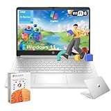 HP 2025 14" Everyday Laptop for Student & Business - 16GB RAM, 128GB UFS & 256GB SD Card • Intel Quad-Core N150 Processor • Ai Copilot • Win11 Pro • 1 Year Office 365 • w/Accessories (Silver)