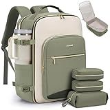 LOVEVOOK 40L Travel Backpack for Women & Men, Airline Approved Carry On Luggage with 3 Packing Cubes, TSA Overnight Bags, Waterproof Personal Item Bag, Weekender Essentials Backpacks fits 17" Laptop