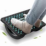 CasaZenith Foot Rest for Under Desk at Work - Ergonomic Foot Stools for Under Office Desk - Rocking Footrest with Roller Massager - Leg Rest for Chair, Computer Gaming -13" L x 9.6" W x 5" H