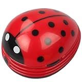 E ECSEM Mini Portable Handheld Cordless Tabletop Crumb Sweeper Desktop Dust Vacuum Cleaner Cute Cartoon Battery Operated