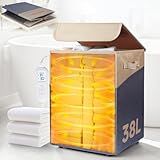 38L Foldable Towel Warmer Bucket - Large Capacity for Bathroom, Spa, Oversized Towels & Blankets | 4 Heating Modes, Auto Shut-Off (30/60/90 Min) | Ideal for Robes, Pajamas & Housewarming Gifts