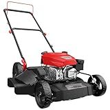 AMERISUN 21 Inch Gas Push Lawn Mower, 2-in-1 Mulching & Side Discharge, 144cc 4-Stroke OHV Engine, 6-Position Height Adjustment, Lightweight Push Mower for Small to Medium Yards