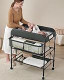 BEKA Diaper Changing Station, Portable Changing Table for Baby, Waterproof, Folding Portable Changing Station, Adjustable Height w/Organizer, Mobile Nursery Diaper Changing Table for Baby, Newborn