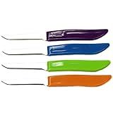 Chef Craft Select Paring Knife Set, 2.5 inch blade 6 inch in length 4 piece set, Assorted