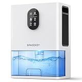 Dehumidifier, 106 OZ Water Tank (1000 sq.ft) Dehumidifiers for Home, Quiet Dehumidifier for Bathroom Bedroom Basement RV with Timer Setting, Auto Shut Off, 7 Colors LED Light, Sleep Modes, White