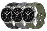 UPZOBU 20mm Watch Band for Amazfit Active 2 Band, 3 Pack
