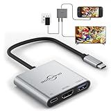 Switch 2 Dock 4K@60Hz TV Adapter Portable TV Docking Station for Switch / Switch2 / Steam Deck/ROG Xbox Ally X 3 in 1 100W PD / USB3.0 / HDMI2.0 USB-C Hub (Compatible with Switch2 v21.0.0)(S2A)