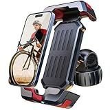 Pnitri 2025 New Upgraded Bike Phone Holder Handlebar - 1S Quick Install, Motorcycle Phone Mount, Bicycle Phone Holder fit Large Phone Case for iPhone Samsung, Dirt Scooter Mini Bike Accessories