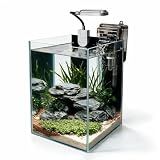 Craftsboys 1.5 Gallon Fish Tank Starter Kits, Nano Glass Aquarium with Filter, Led Light for Aquascape DIY, Betta Fish, Gold Fish, Tetra Fish, Shrimp