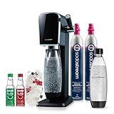 SodaStream - ART Sparkling Water Maker | VALUE BUNDLE | CQC CO2 system | Includes 2x CO2 Cylinders, 2x 32 Fl Oz Dishwasher Safe Bottles, 2x Bubly Flavor Drops | Combine with Pepsi Flavors | Black