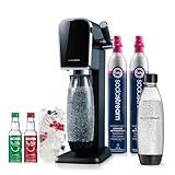 SodaStream - ART Sparkling Water Maker | VALUE BUNDLE | CQC CO2 system | Includes 2x CO2 Cylinders, 2x 32 Fl Oz Dishwasher Safe Bottles, 2x Bubly Flavor Drops | Combine with Pepsi Flavors | Black