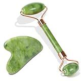 BAIMEI IcyMe Jade Face Roller & Gua Sha, Facial Beauty Skin Care Tools, Self Care Gift for Men Women, Massager for Face, Eyes, Neck, Relieve Fine Lines and Wrinkles - Green