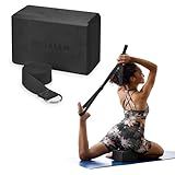 Gaiam Yoga Block & Strap Combo Set - Black