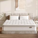 Povirt Queen Mattress 10 Inch, Hybrid Queen Mattress in a Box, Medium Firm Queen Size Bed Mattresses with Zoned Support, Memory Foam and Pocket Springs for Pressure Relief, CertiPUR-US