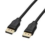 Amazon Basics 10-Pack DisplayPort 1.2 Cable, 4K@60Hz, 2K@165Hz, 21.6Gbps High-Speed, Gold-Plated Plugs, 6 Foot, Black