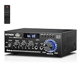NBTPSON AK45 Bluetooth Stereo Receiver Amplifier,800W Home Audio Amp with FM Radio,USB/SD Inputs Remote Control, Wireless Power Amplifier for Home Theater Speakers,Karaoke,Garage Bookshelf Speakers