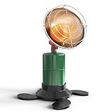 Buyplus Propane Heater - 6200BTU Portable Patio Heaters for Outdoor Use, Camping Heater with Electronic Ignition, Control Valve, Gas Tank Holder for Tent, Fishing, Garage, Green(Fuel not included)