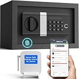 FORFEND Smart Home Safes | WiFi Safe Box App Unlock/Alarm | Voice Command, Kidnap SOS Alarm, Tamper Detect, Frozen Mode| Money Security Lockbox History Track | Caja Fuerte Anti-Pry Remote Live Monitor