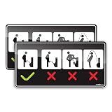 Funny Bathroom Signs 2 Pack 4" x 8" Premium Acrylic Urinal Signs Funny "Please Stand Closer"