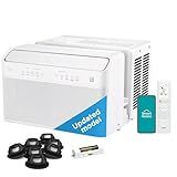 Midea 8,000 BTU U Shaped Smart Inverter Window Air Conditioner - Cools 350 Sq Ft, Ultra Quiet with Open Window Flexibility - Alexa/Google Assistant Compatible - 35% Energy Savings, Remote (Updated)