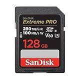 SANDISK 128GB Extreme PRO SDXC UHS-II Memory Card - C10, U3, V60, 6K, 4K UHD, SD Card - SDSDXEP-128G-GN4IN