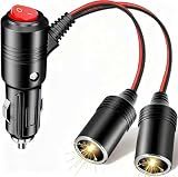 Car Cigarette Lighter Splitter, 12V, 1 to 2 Port