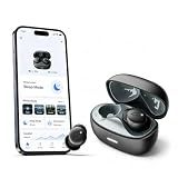 Sleep Earbuds for Side Sleepers with White Noise & Sleep Mode, ANC Noise Canceling Headphones for Sleeping, Ultra-Long Battery Mini Invisible Earbuds, Bluetooth 6.0 with Translation Function, Black