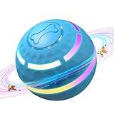 Apasiri Interactive Dog Toys: Automatic Moving Dog Balls with LED Lights, Puppy Toy to Keep Them Busy, Shaky Dog Ball for Small,Medium,Large Dogs, Dog Toys for Aggressive Chewers,Rechargeable - (Blue)