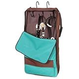 Tough-1 Bridle/Halter w/ 3 Prong Tack Rack,color:Turquoise/brown