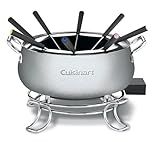 Cuisinart Fondue Pot Set, 3-Quart Stainless Steel Electric Fondue Pot for Chocolate, Cheese, Broth, and Oil, Includes 8 Forks, Temperature Control, Nonstick Interior, Dishwasher Safe, CFO-3SSNAS